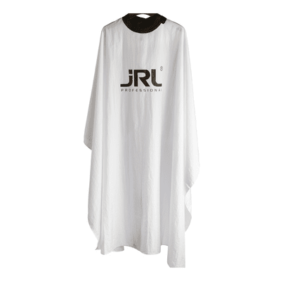 JRL PREMIUM STYLING CAPE - БЯЛА ПЕЛЕРИНА С ГУМИРАНА ЯКА